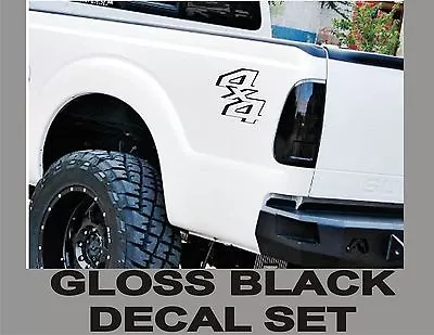 4x4 Truck Bed Decals Gloss Black (Set) For Ford Super Duty F-250 F-150 • $14.50