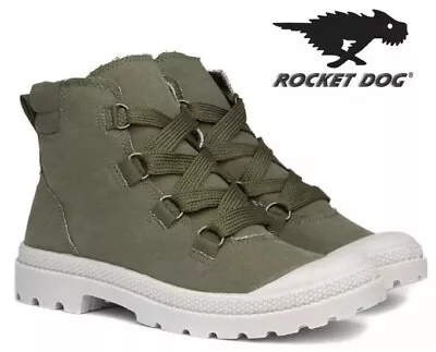 NIB♡ROCKET DOG•OLIVE•PIPER MELSTONE♡UK:8/EU:41•Canvas Lace-up Casual Chukka Boot • £22.49