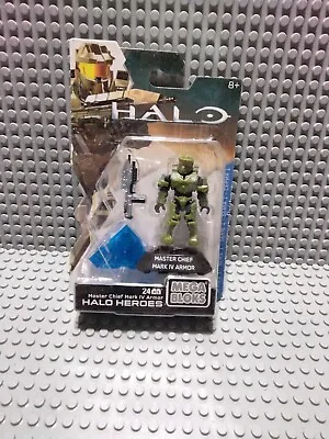 Mega Bloks Halo Heroes Master Chief Mark IV Armor Series 1 Figure NIB SEALED • $40