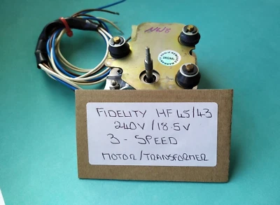 £9.75 • Buy Fidelity HF45 & HF43 Record Player Motor + Mounting Kit (3-Speed) 1970's