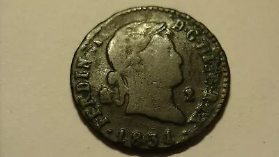 1831 2 Maravedis Spain Spanish Fernando Vii Copper Antique Coin Km 487 • $14.95