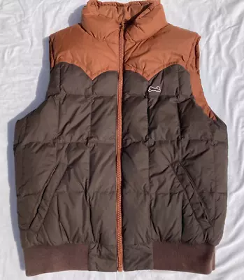 Vintage 1980s Le Tigre Goose Down Reversible Quilted Puffer Vest Medium • $35