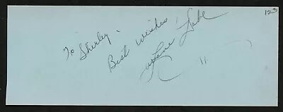 Arlene Dahl D2021 Signed Autograph Auto 2x5 Cut Actress In My Wild Irish Rose • $14.40