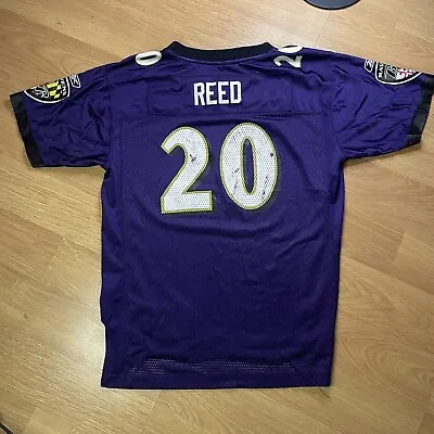 Reebok NFL Jersey Baltimore Ravens Ed Reed #20 Youth XL Or Womens Small • $45