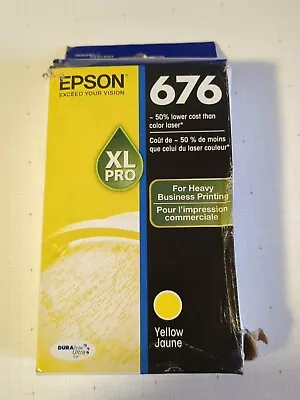 Epson Yellow 676 XL Pro Ink Exp 02/2024 Cartridge *Damaged Box* #14 • $14.50