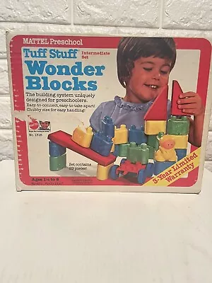 Vintage 1979 Mattel Preschool Tuff Stuff Wonder Blocks Set EUC • $21.99