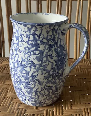 £34.99 • Buy Vintage  Blue Spongeware Large Jug Vase.