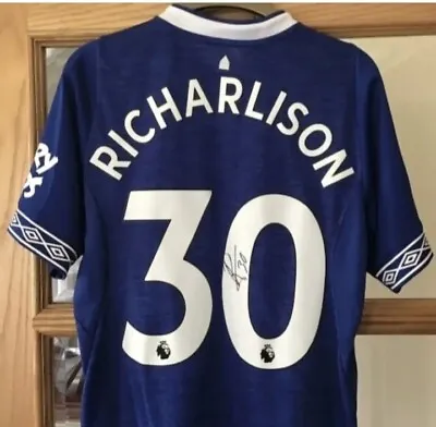 Richarlison Match Worn And Signed Everton Fc Shirt • £150