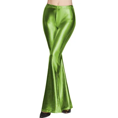 Flare Leggings Ladies Shiny Bell-bottoms Pants 70's Disco Clubwear Pants BB • £17.99