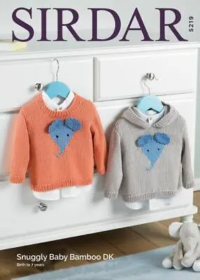 £6.49 • Buy Sirdar Knitting Pattern - Snuggly Baby Bamboo DK, Sweaters 5219