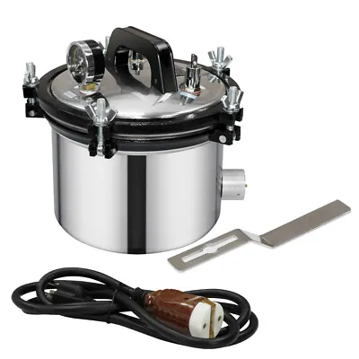 Denshine 110V 8L Portable Steam Autoclave Sterilizer Dental Equipment USA • $138.94