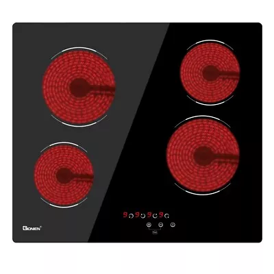 GIONIEN 60cm Ceramic Hob 4 Zone Electric Hob Built In Electric Cooker Hob • £111.59