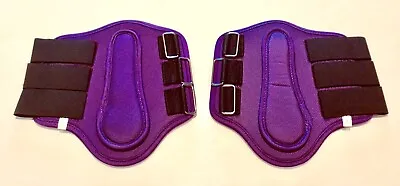 $25.16 • Buy Horse Equine Padded Splint Boots 2-PACK Protection Easy Quick-Release PURPLE S