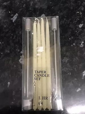 £4.70 • Buy Taper Candle Set Of 4 Peefect Condition New Unique Heavy New 
