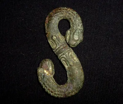 Unique Pendant - Medieval Viking Amulet - SNAKE - Circa 800-900 AD       -1810 • £110