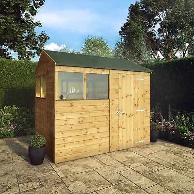 Waltons Wooden Garden Shed Outdoor Storage Shiplap TG Reverse Apex 8 X 6 8ft 6ft • £499.99