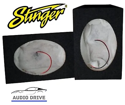 £29.99 • Buy Stinger 6x9 Pair MDF Black Enclosure Boxes Car Van Boat Rear Shelf Speakers