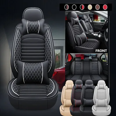 For Mercedes Benz 5 Seats Car Seat Covers Full Set Leather Front Rear Padded Mat • $89.99