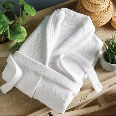 🔥Unisex Luxury 100% COTTON Terry Towelling Bath Robe Dressing Gown Towel Soft  • £17.99