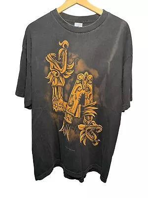 Vintage Aztec Roots LA T-Shirt 2008 Size XL Black AllStyle Double Sided   • $19.99