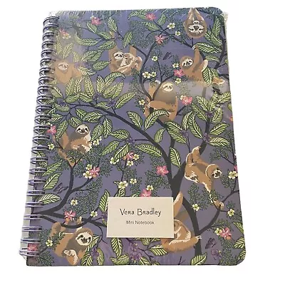Vera Bradley Mini Notebook Sloth Hanging Around Purple 160 Sheets 6 X 8 NEW RARE • $18