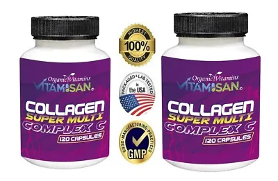 240 COLLAGEN CAPSULES Vitamin C Skin Nail Bones Joint Support Colano • $18