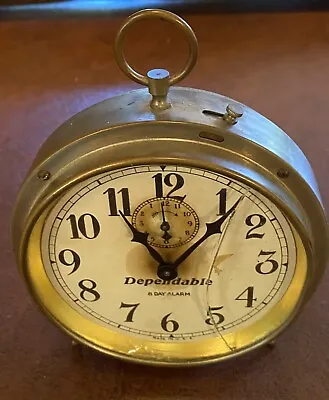 Antique Dependable 8 Day Alarm Clock • $29.99