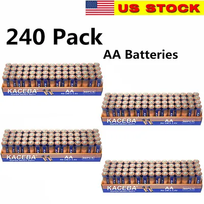 240 AA Batteries Extra Heavy Duty 1.5v. Wholesale Lot New Fresh • $29.99