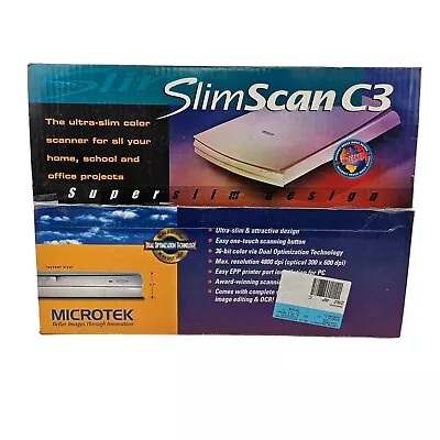 Microtek SlimScan C3 Flatbed Color Scanner 4800 Dpi 36 Bit Color Home Office • $21.90