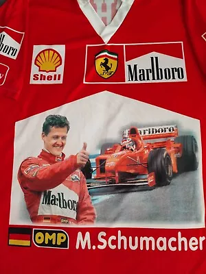 Michael Schumacher Formula 1 Jersey T-shirt Ferrari Marlboro Jersey Fans  • £17.12