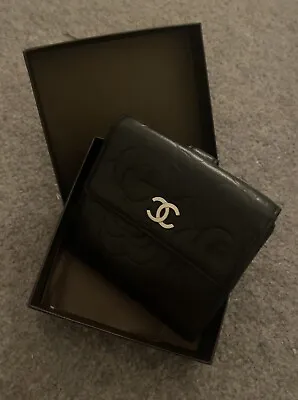 Vintage CHANEL Black Quilted Leather Wallet Without Box Only Wallet • £238.50