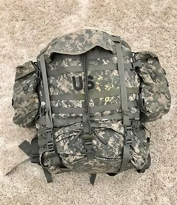 US Military MOLLE 6 Piece Complete Large Field Pack Set Universal Camo ACU • $55