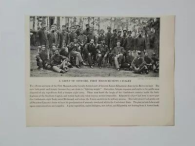 1st Massachusetts Cavalry Group Of Officers 1911 Civil War Picture • $19.99