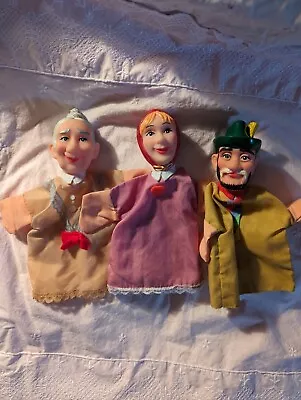 Lot Of 3 Vintage Mr. Rogers Neighborhood Rubber Head Cloth Hand Puppets  • $29.99