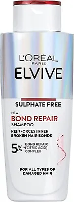 L'OREAL Paris ELVIVE Sulphate-Free Bond Repair Damaged Hair Shampoo 200ml - NEW • £8.49