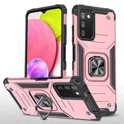 For Samsung Galaxy A03S Case Shockproof Kickstand Cover+Tempered Glass Protector • $9.98