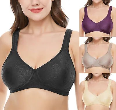 Women Full Coverage Comfort Minimizer Bra Plus Size Wirefree Underwear Brassiere • $17.99