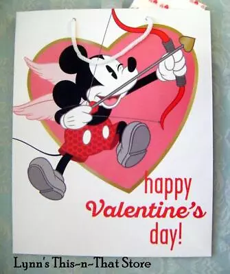 Hallmark Disney Mickey Mouse Valentine's Day Paper Gift Bag Medium New (15/6215) • $12.95