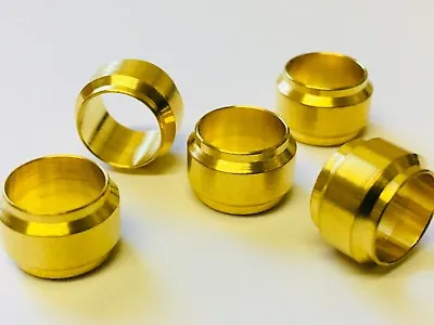 £4.95 • Buy Pack Of 10 Brass Compression Olive For 6mm OD Pipe