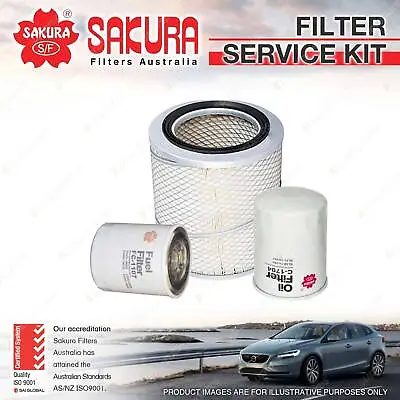 Sakura Oil Air Fuel Filter Kit For Mazda T4000 TF T4600 G H 4Cyl 1992-2003 • $79.96