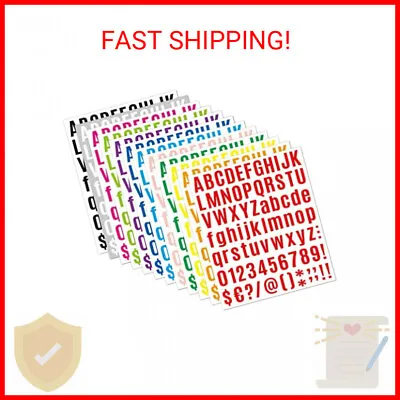 12 Sheets Alphabet Stickers Large 972 Letter Stickers 1 Inch Vinyl Self-Adhesiv • $10.09