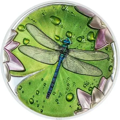 Palau 2024 $5 DRAGONFLY Lily Pad 1oz Silver Coin • $190.73