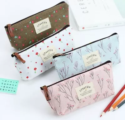 Floral Pencil Case Pen Case Back To School Kawaii Stationery Kids Gift Bag UK • £2.30