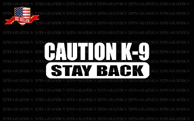 (3) Caution K-9 Stay Back Police Dog Decal Sticker • $4.99