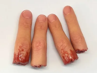 Severed Silicone Finger Prop - Realistic Prosthetic -  Halloween - FX Movie Prop • £13.99