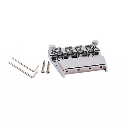 18mm Adjustable Chrome 4 String Bass Bridge Saddle For Rickenbacker Guitar Parts • $44.51