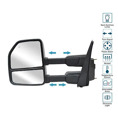 Towing Mirror Power Heated For 2017-2020 Ford F-250 F-350 Super Duty Driver Side • $136.76