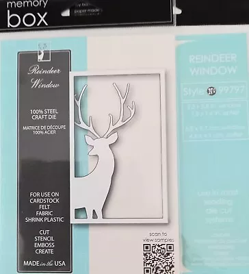 Memory Box Reindeer Window Die 99797  NEW • £12.99