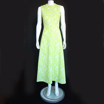 Vtg 1960's Sexy House Wife Lime Green White Dress Mad Men Kay Windsor S/M 234 • $29.99