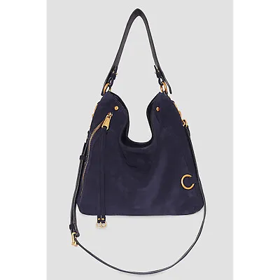 NWT Rebecca Minkoff MAB Leather Hobo Shoulder Crossbody Bag NAVY Suede AUTHENTIC • $318.40